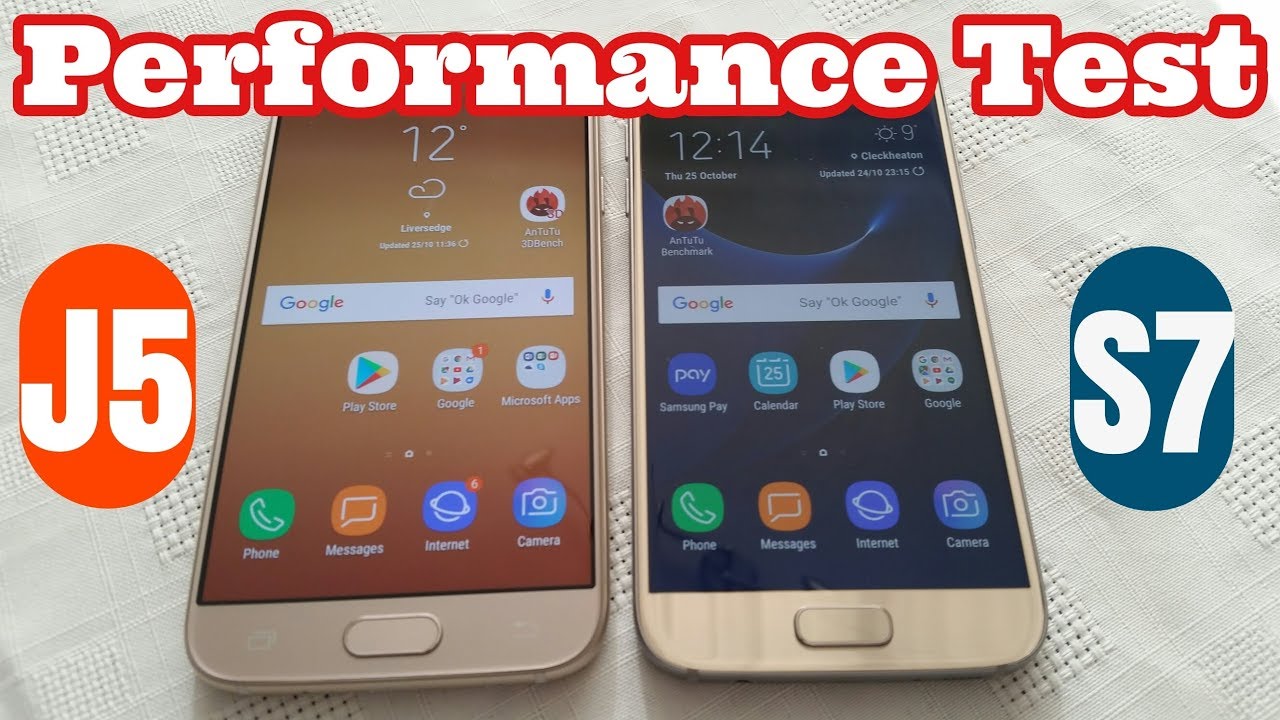 Samsung Galaxy J5 Vs Samsung Galaxy S5 Samsung Galaxy J5 2017 VS Samsung Galaxy S7 Performance Test - YouTube