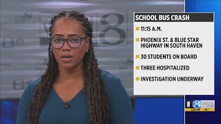 Authorities: 3 kids taken to hospital after South Haven school bus crash