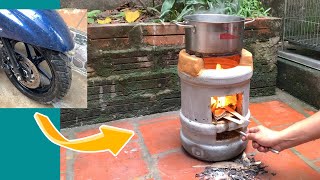 Amazing Easy DIY - How to build firewood stove - How do you make a homemade stove?