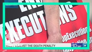 Groups rally outside Hillsborough County courthouse against the death penalty