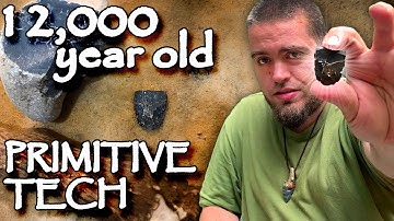 Flintknapping an End Scraper, woodworking essential tool.