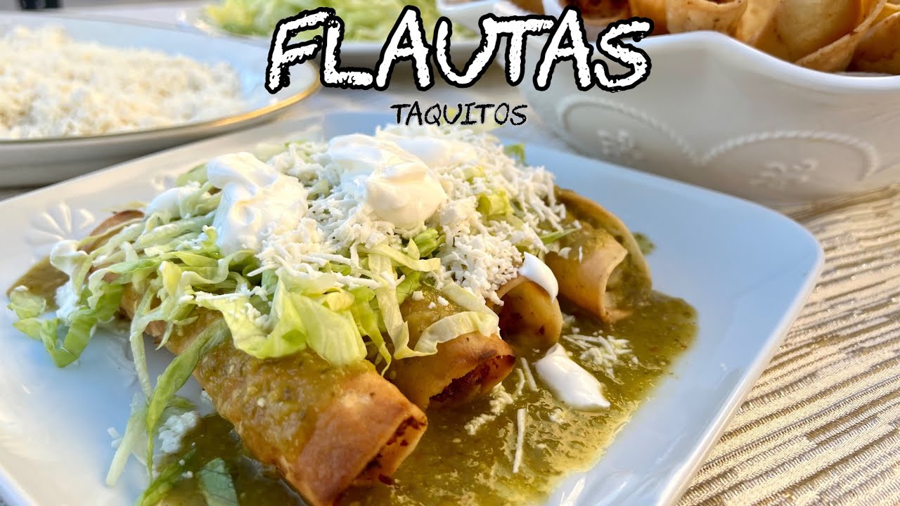 RECETA DE FLAUTAS CON EL MEJOR RELLENO FÁCIL Y RÁPIDO 😋 YouTube