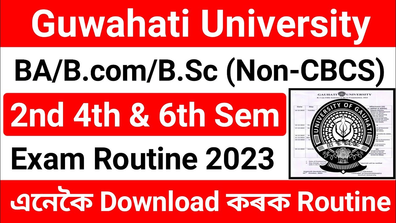 BA/B.Com/B.Sc 2nd 4th and 6th Semester Exam Routine Download  (Non-CBCS) 2023