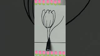 Draw Perfect Tulip Flowers Easily #tutorial #drawing #flowers
