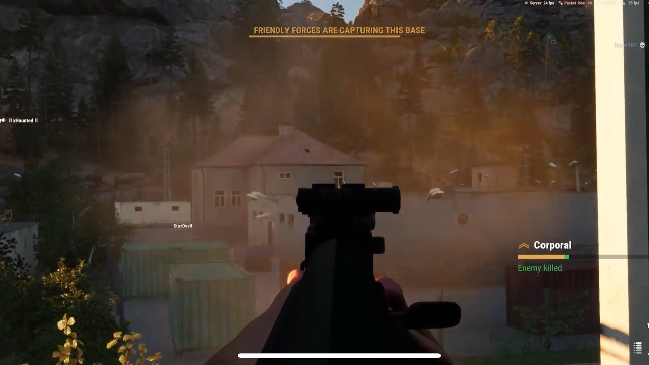 ARMA Reforger online multiplayer conflict Worthy Island.