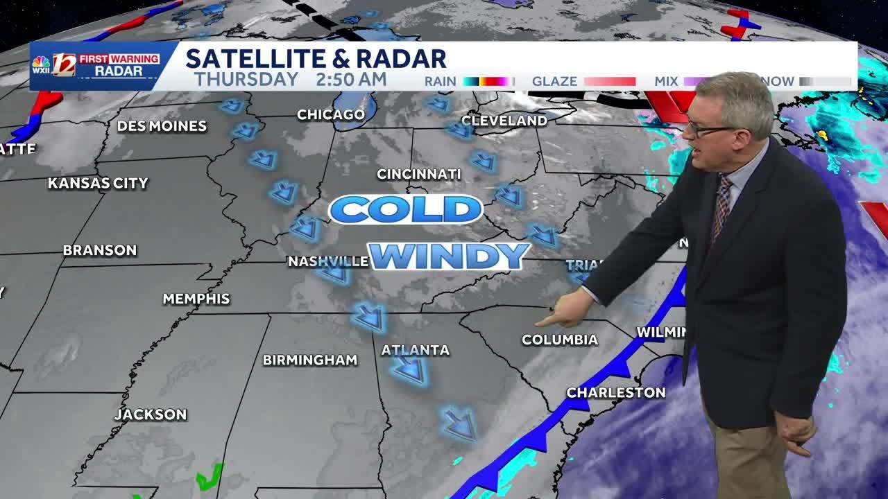North Carolina temperatures are falling fast, watching the weekend for signs of wintry weather