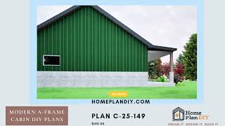 59x40 Modern Farmhouse Plan with 2 Bedrooms & Detached Garage #blueprint #floorplan #home #modern