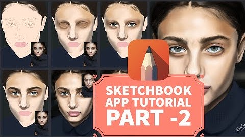 Autodesk sketchbook tutorial for beginners /Girl Portrait/skin coloring/Digital artwork Part -2