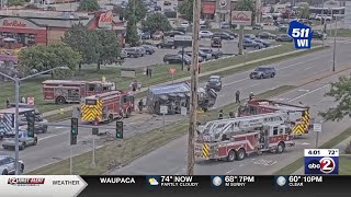 Crash in Appleton involving dump truck
