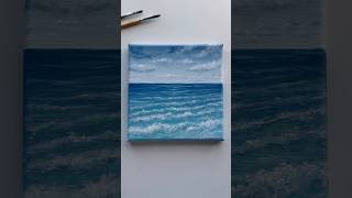 Quiet Tides 🏞️✨🩵🌊 #acrylicpainting #oceanwaves #landscape #canvaspainting #fypシ゚