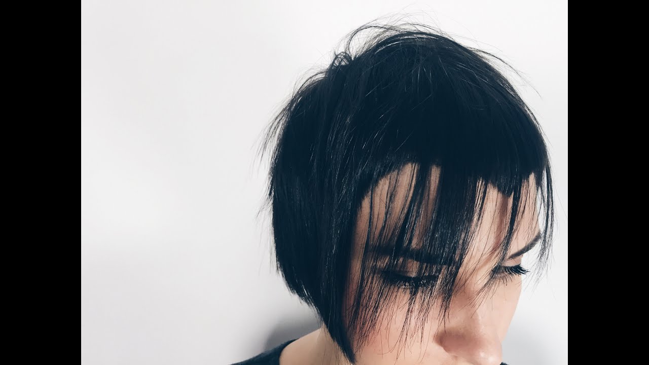 how to cut short layers and concave fringe YouTube