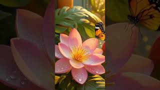 Nature Magic ✨ Pink Lotus Blooming Among Tropical Leaves #nature #flowers #shorts #pink