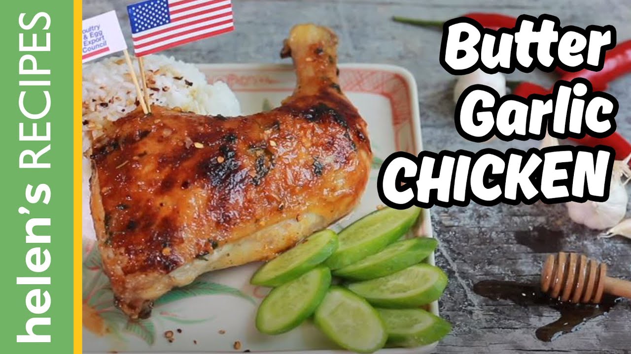 GARLIC BUTTER GRILLED CHICKEN Gà Bơ Tỏi Helen's Recipes YouTube