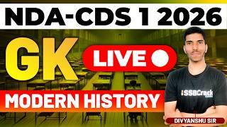 NDA &amp; CDS 1 2026 Exam GK Live - Modern History