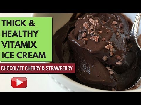 healthy-chocolate-strawberry-&-cherry-ice-cream-in-the-vitamix-|-easy-low-fat-vegan-recipe