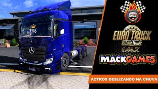 ACTROS 2021 DESLIZANDO NA CHUVA( ETS2 V1.44)