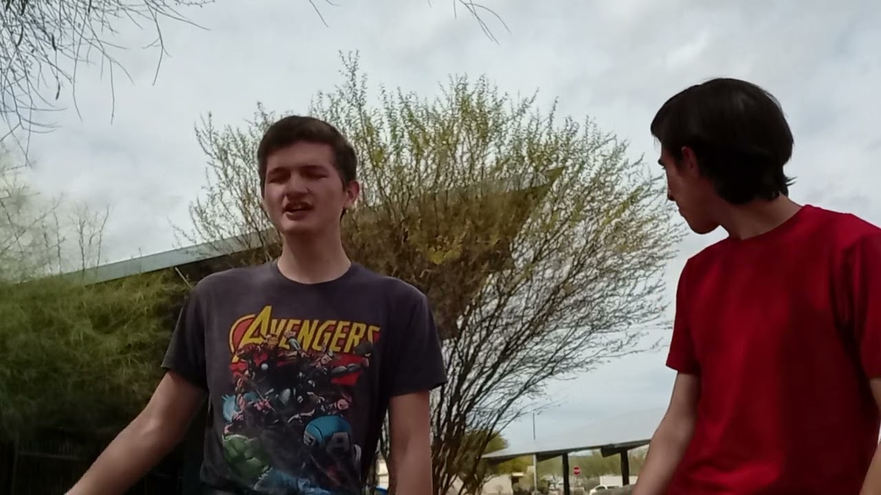 Shoulder angel and devil with a shotgun