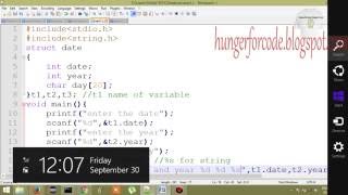 learn c in hindi part-34(Structure part-2)
