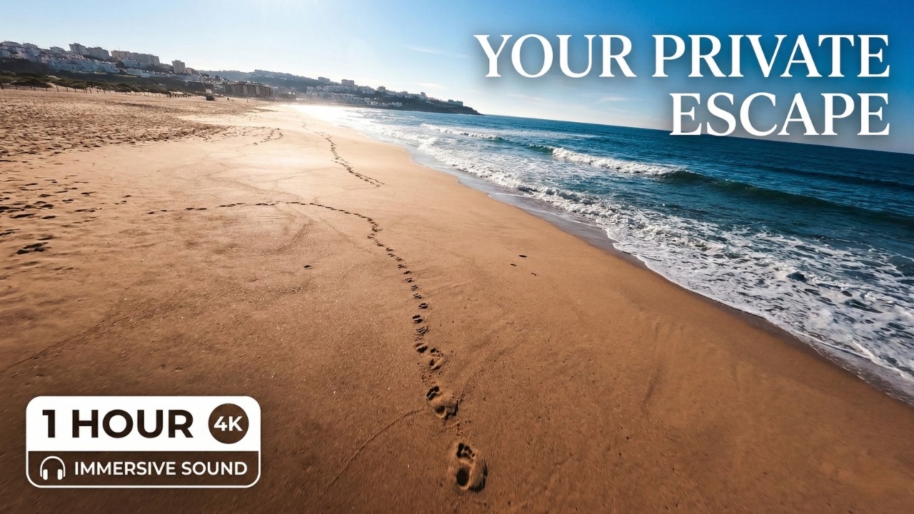 1 Hour Calming Coastal Escape (4K) 🌊 Ocean Waves & Relaxing Ambient Music