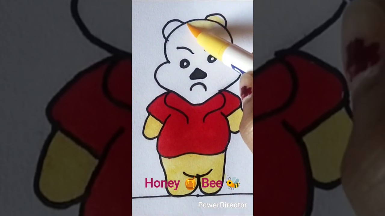 easy drawing of 🐝🍯! 