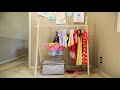 DIY Wooden Clothing Rack for Dress Up Clothes