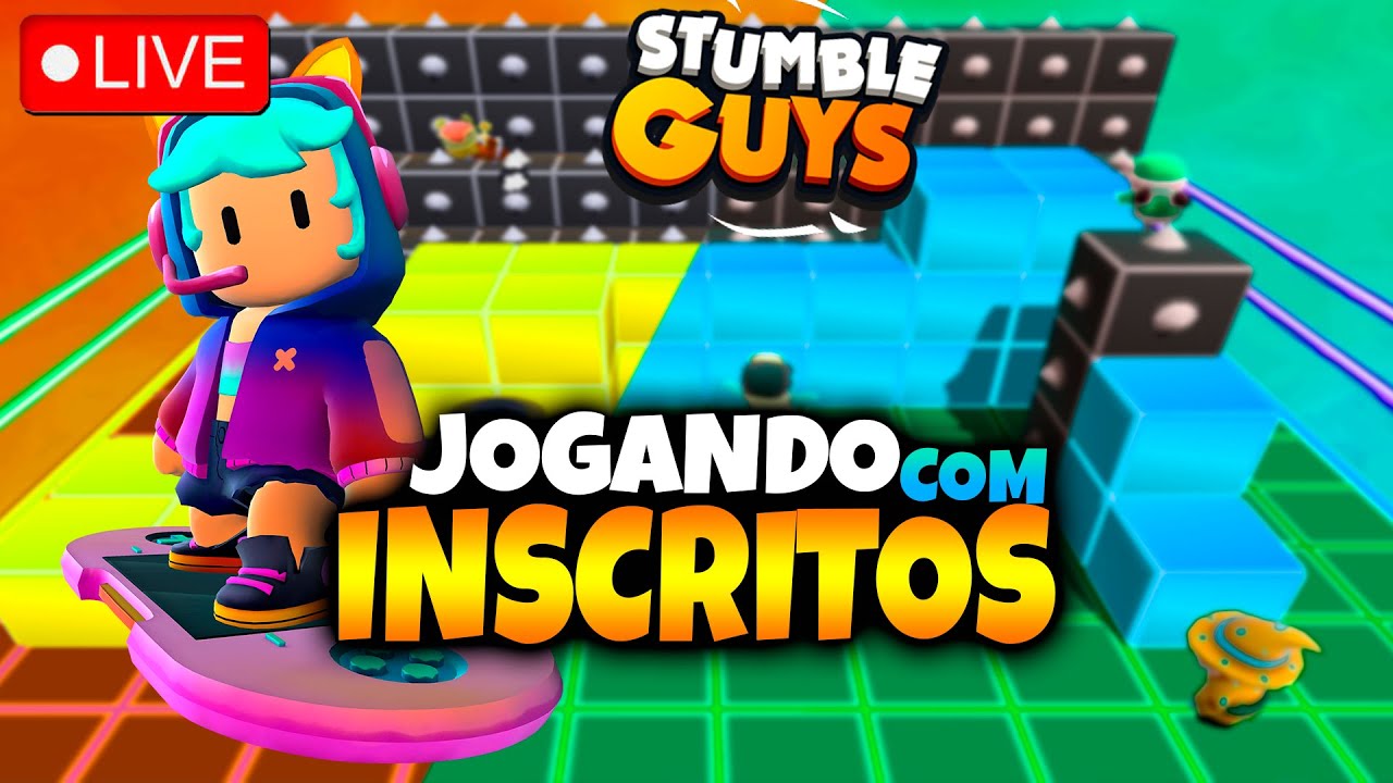 STUMBLE GUYS AO VIVO AGORA JOGANDO COM INSCRITOS ‹ Daniel Play TV › 