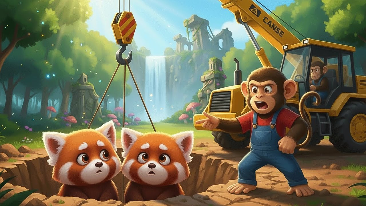 🐒 Monkey Funny Fixes Tractor and Plows Beet Field - Farm Work | MonKey Cartoon