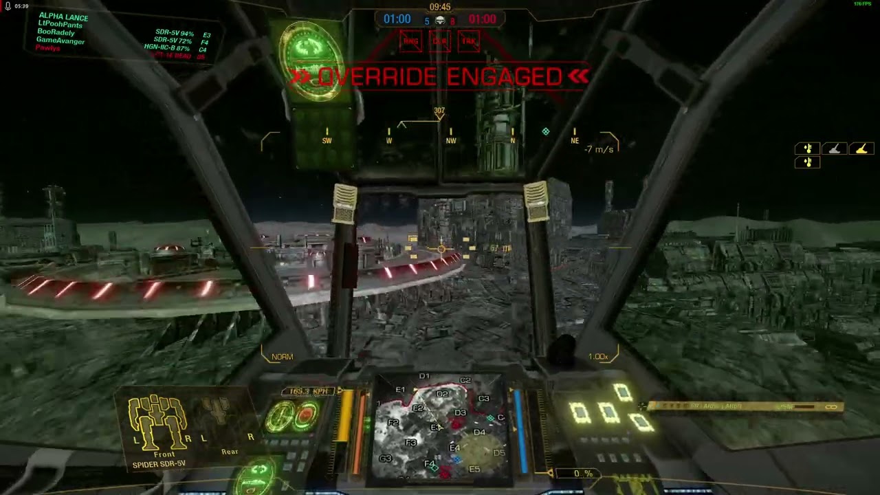 2 Spider 5v + 2 ER Large Laser = 1600 Damage