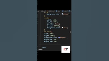 How to add pre loader on your html file |HTML CSS JS|#ct #website