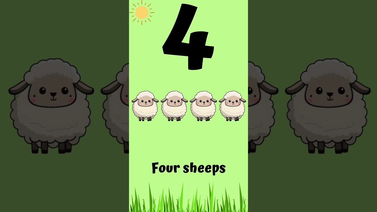 🦊 Learn numbers with animals 🦁 | Number 4