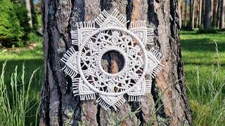 DIY Macrame Sun Mandala NEW Macrame Circle Pattern Tutorial
