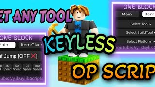 One Block Op Keyless Script - Get Any Item More Pastebin 2025