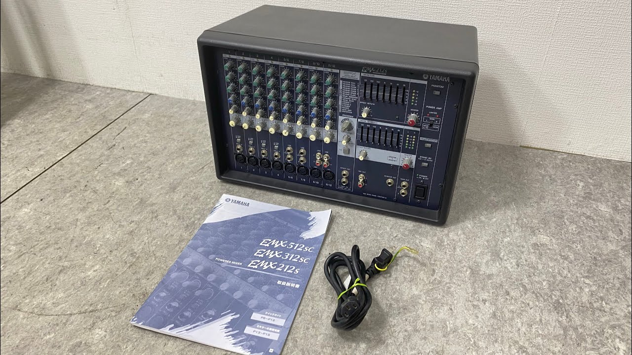 YAMAHA EMX212Sヤマハ パワードミキサー ケース付き □ YAMAHA ヤマハ パワードミキサー EMX212S アナログミキサー