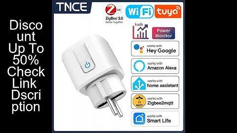 TNCE TUYA Smart Plug WiFi or Zigbee3.0 Socket EU 16A/20A Power Monitor Timing Function Voice Control