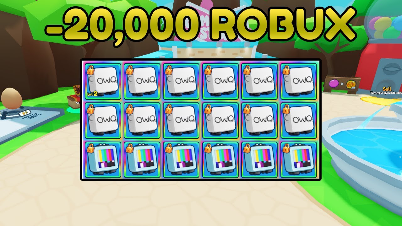 Spending 20,000 Robux in Bubble Gum Simulator Infinity!