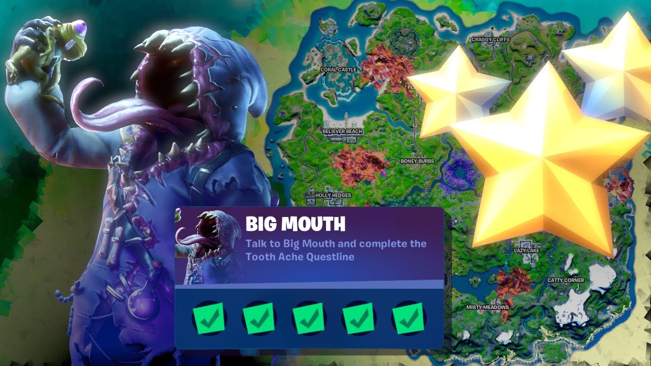 Fortnite Challenges - Big Mouth Punch Card.
