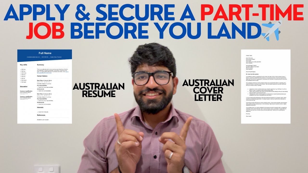 Как подать заявку на работу с частичной занятостью и получить её до переезда в Австралию | Работа...