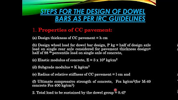 Design of Dowel Bars part 2| Rigid pavement Design| Karthik K B|