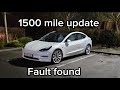 1500 mile update, Tesla model 3 performance.