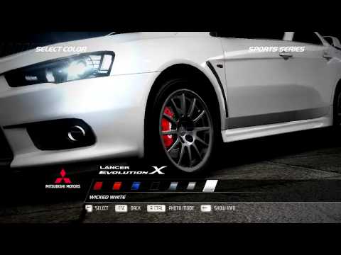 NFS Hot Pursuit Presenting Mitsubishi Lancer Evo X Sports Series