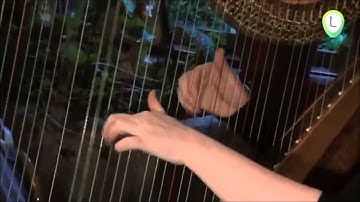 Harpist Regina Ederveen plays Greensleeves in the Phantasy Garden on harp