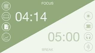 15/5 Pomodoro Timer - 2 hour 20 minutes - No Music - Beep Sound - Deep Focus, Study and Work