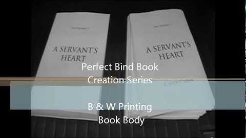 Perfect Bind Book Creation Series-B & W Printing