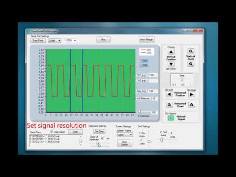 Open Serial Oscilloscope - ( Arduino example hardware )