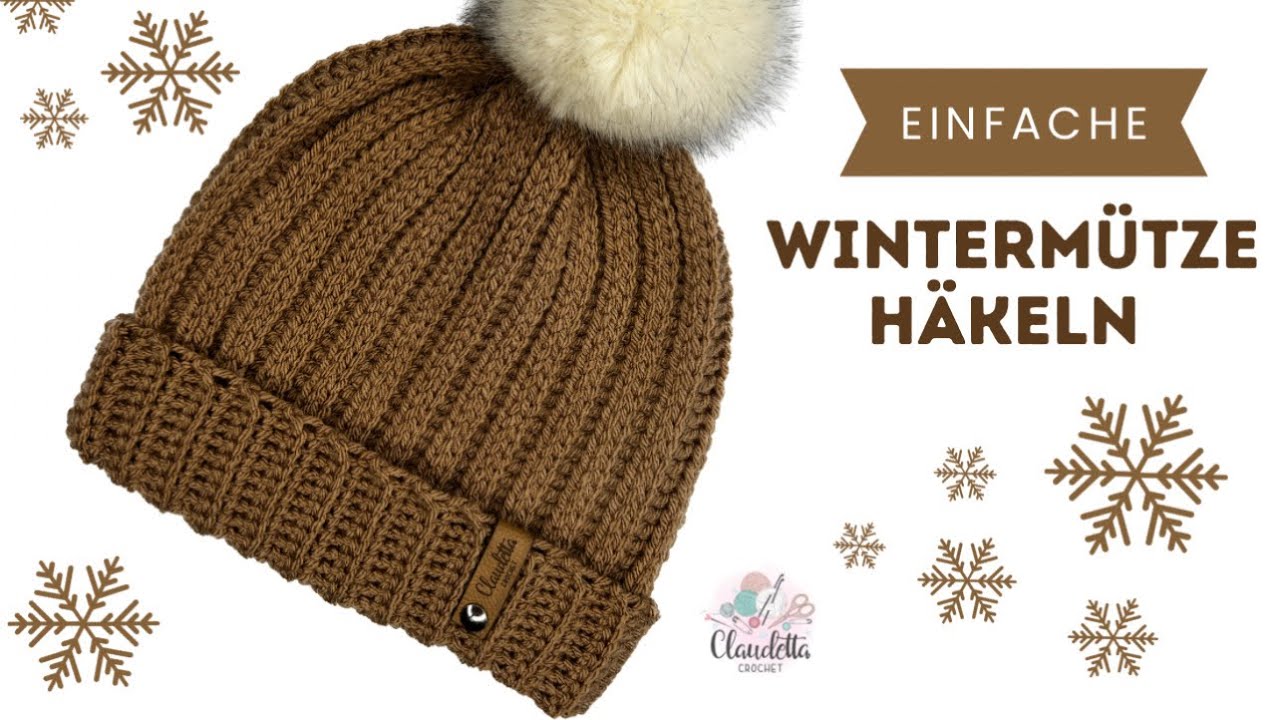 Einfache Wintermütze häkeln ❄️