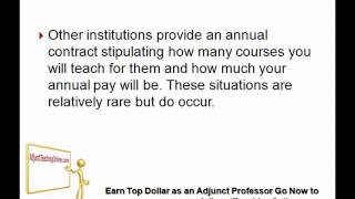Definition of an Adjunct Professor