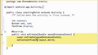 Android Application Development Tutorial   8   Setting up Variables and Referencing XML ids