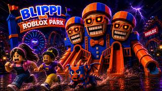 Curse of Roblox Blippi SLIDE EATER. Story about Blippi Transformation in Roblox