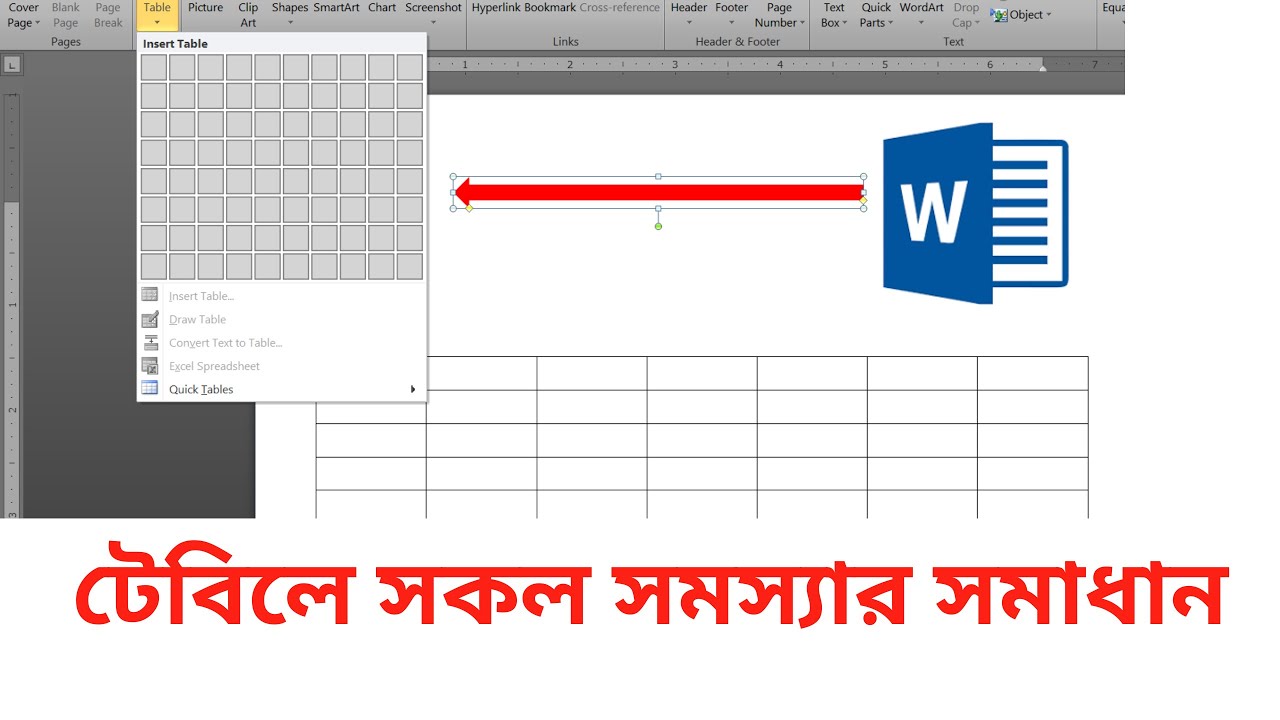 Table Tutorial in MS word With Tips Tricks and Important Shortcut Keys ...
