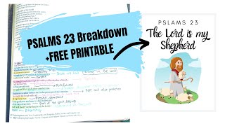 Psalms 23 line-for-line breakdown FREE Printable